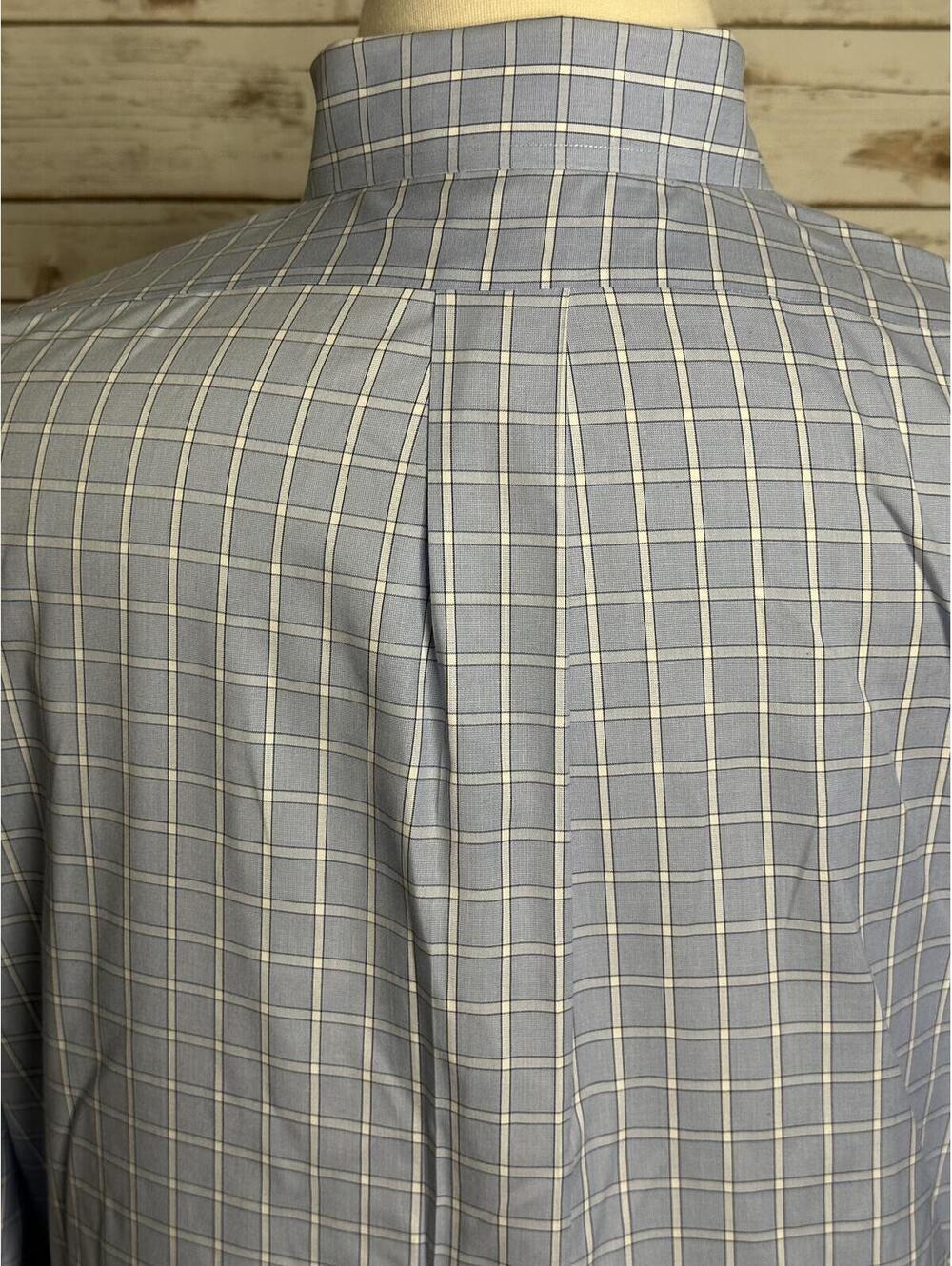 Brooks Brothers Original Polo Shirt blue white cotton button-down shirt 17-6/7 - Picture 7 of 8